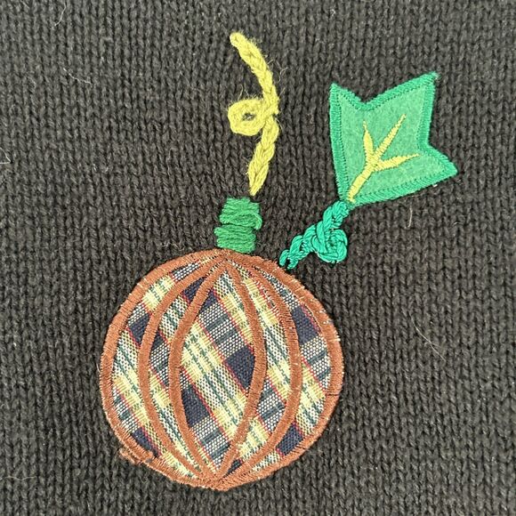 Bobbie Brooks Halloween Vest Vtg 90s Jack-o-Lantern Plaid Pumpkin Embroidery 22W - Picture 3 of 10